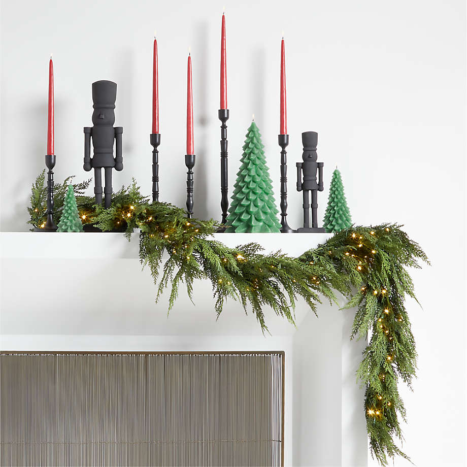 traditional christmas mantel arrangement 1