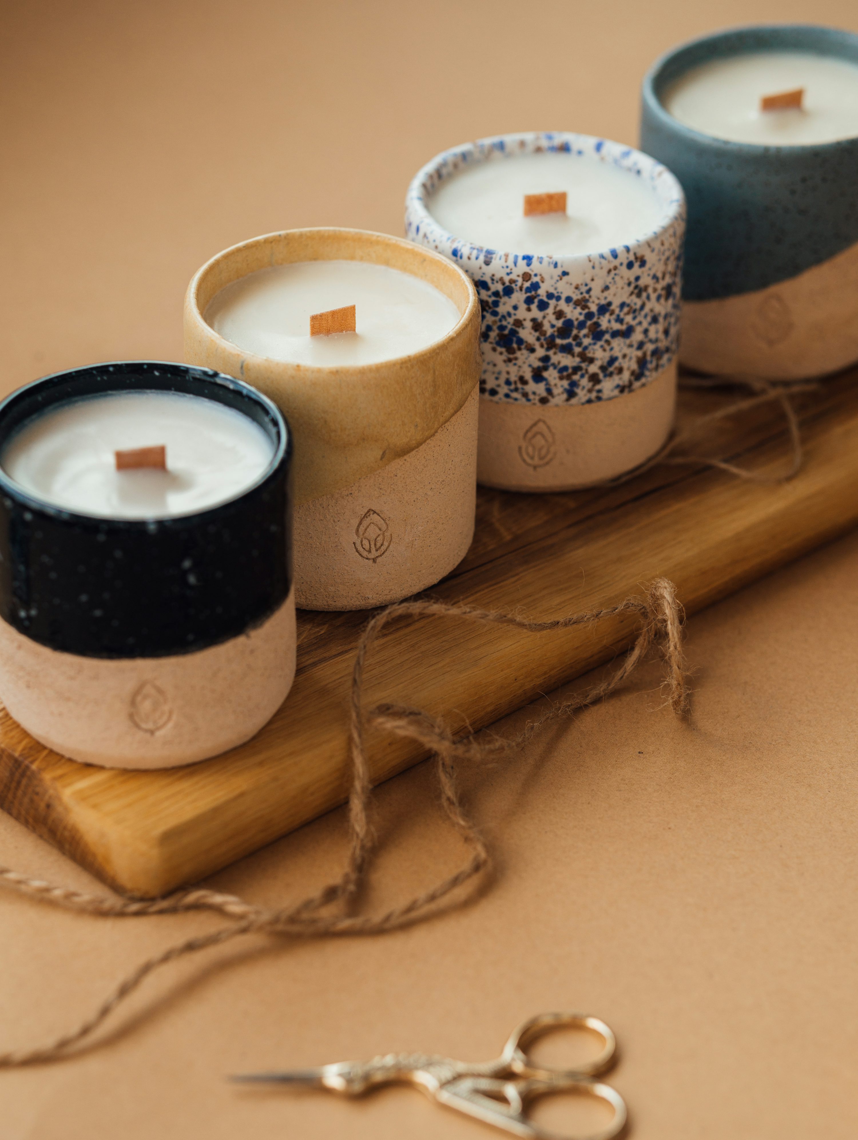Soy candle arranged as a home gift